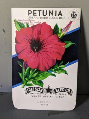 Vintage Petunia Empty Seed Packet set of 4 NOS New Old Stock